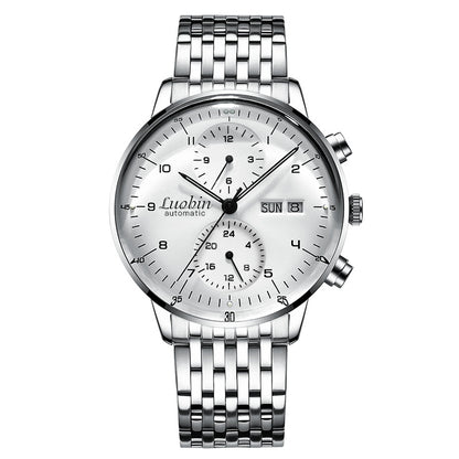 Men’s Fully Automatic Mechanical Watch – 42mm, 3ATM, Luminous