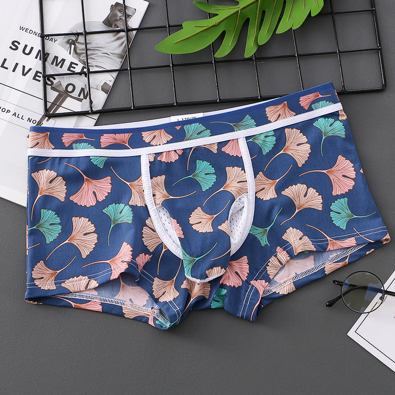 Men's Ice Silk Printed Boxer Briefs – Soft Nylon Knit Underwear 20 Designs
