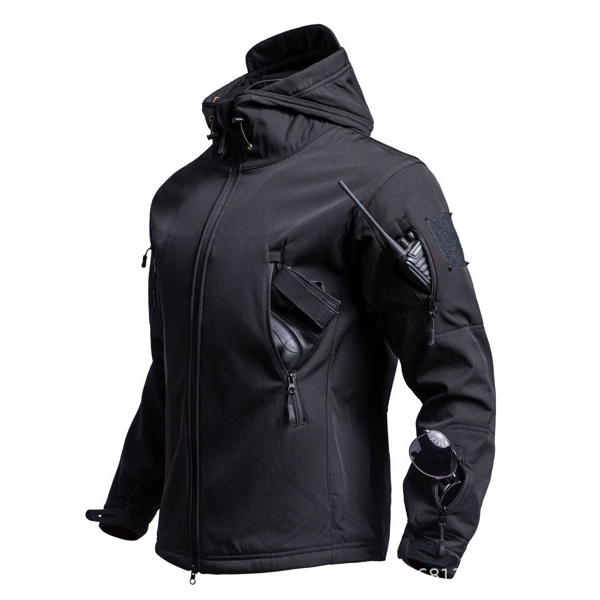 Men's Sharkskin Softshell Hooded Jacket | Waterproof Windproof Outdoor Coat