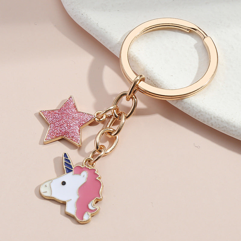 Dripping Oil Alloy Charm Keychain | Owl, Ladybug & Ghost Face | JP Collections