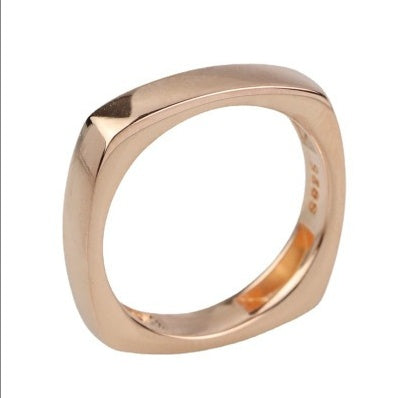 Unisex Palace Style Geometric Ring – Handcrafted Gold & Silver Couple Tail Band