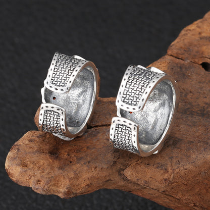 Unisex Zinc Alloy Playing Card Straight Flush Couple Ring – Oil-Drip Statement Band
