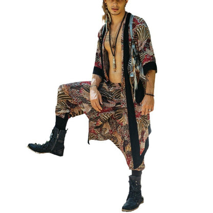 Women's Longline Cardigan & Ankle-Banded Trousers Co-ord | Cotton Blend
