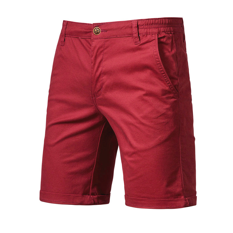 Men's Cotton Slim-Fit Cropped Trousers | Straight Leg Waist 30-38"