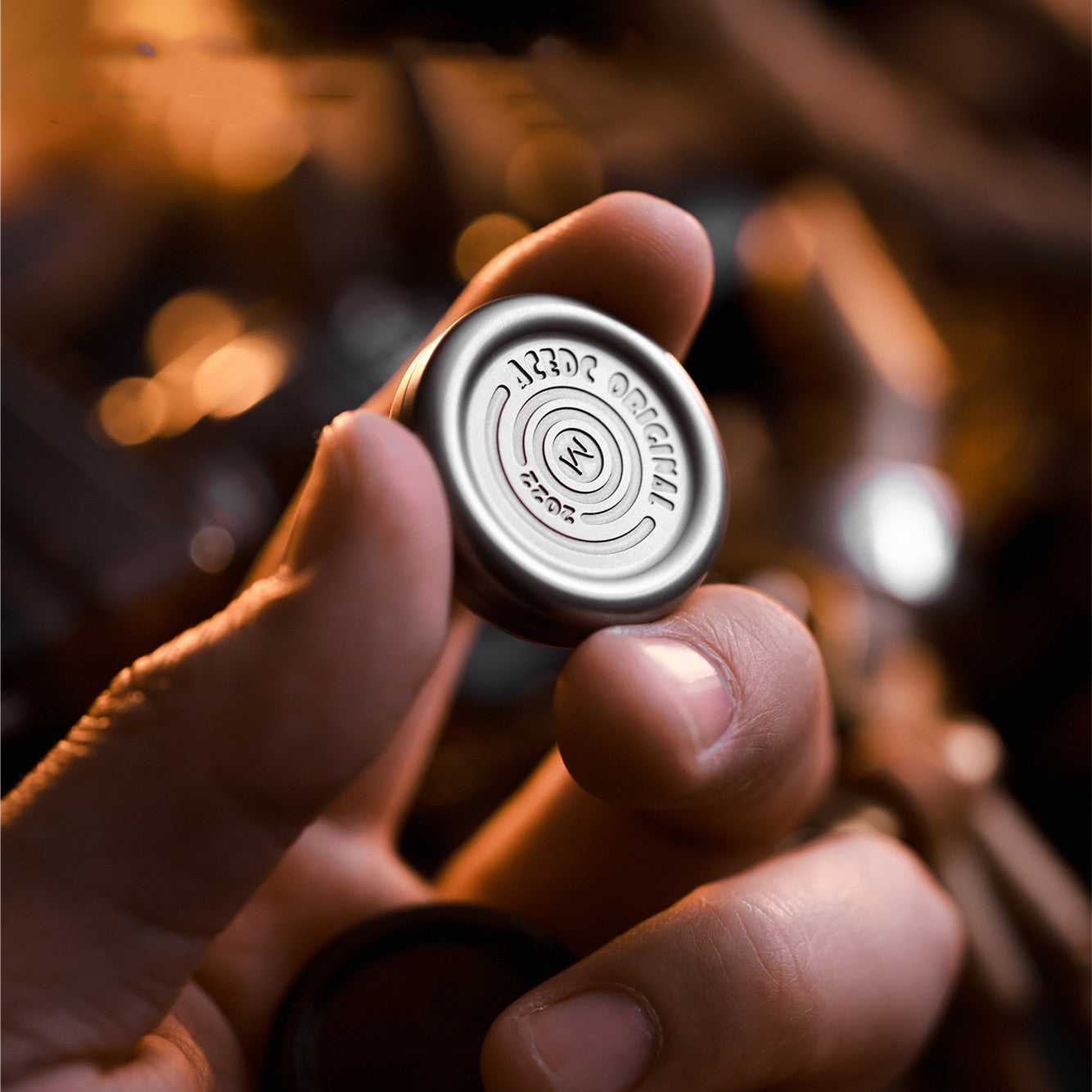 Premium Metal Spinning Top EDC Fidget Toy | Stainless Steel & Zirconium