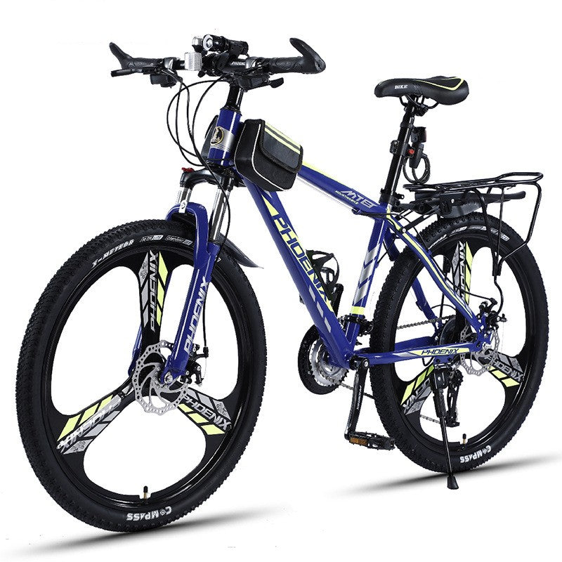Carbon Steel Mountain Bike – Double Disc Brake 24" & 26" 24/27/30-Speed
