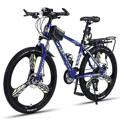 Carbon Steel Mountain Bike – Double Disc Brake 24" & 26" 24/27/30-Speed