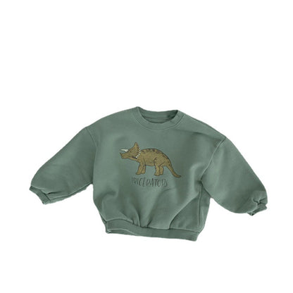 Children's Plush Fleece Cartoon Pullover Sweatshirt | Toddler Winter Top