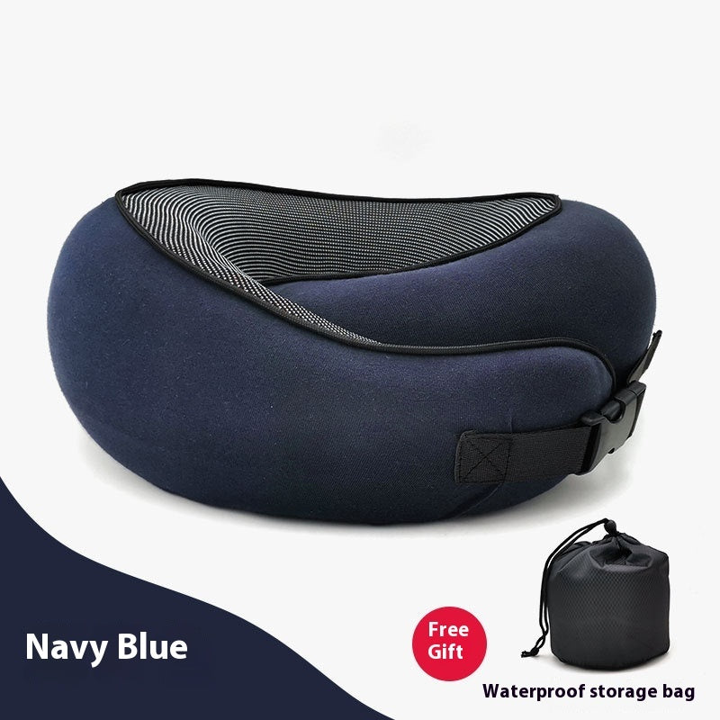 Memory Foam Travel Neck Pillow — U-Shaped Neck Support for Flights, Commuting & Long Journeys
