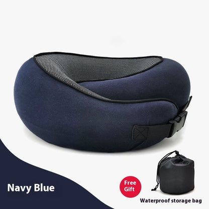 Memory Foam Travel Neck Pillow — U-Shaped Neck Support for Flights, Commuting & Long Journeys