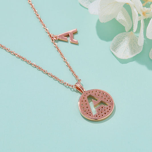 S925 Silver Moissanite Letter A Necklace | GRA Certified