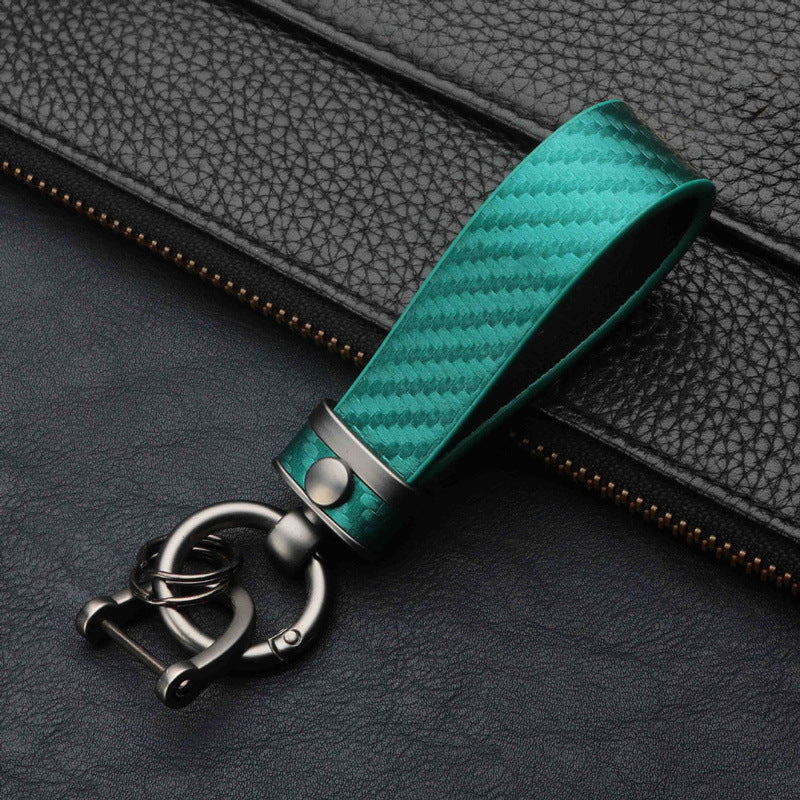 Leather & Zinc Alloy Keychain | Trendy Key Buckle Charm | 5 Colours