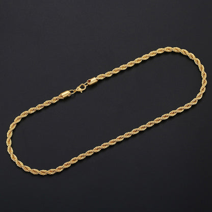 Stainless Steel Twist Chain Fashion Titanium Steel Necklace
