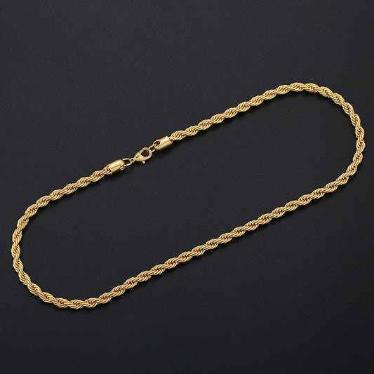 Stainless Steel Twist Chain Fashion Titanium Steel Necklace