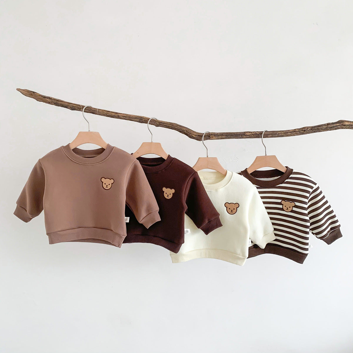 Baby & Toddler Velvet Pullover Sweatshirt | Warm Round Neck Top