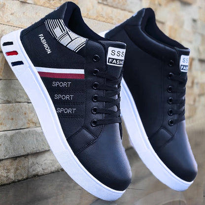 Men's Synthetic PU Mid-Top Lace-Up Trainers | EU 39-48