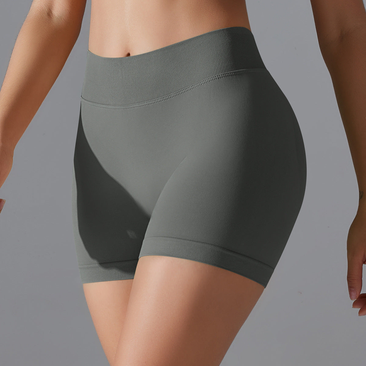Women's High-Waist Knit Yoga Shorts | Hip Lift | 5 Colours