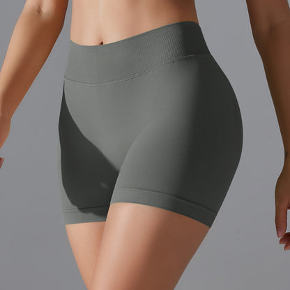 Women's High-Waist Knit Yoga Shorts | Hip Lift | 5 Colours