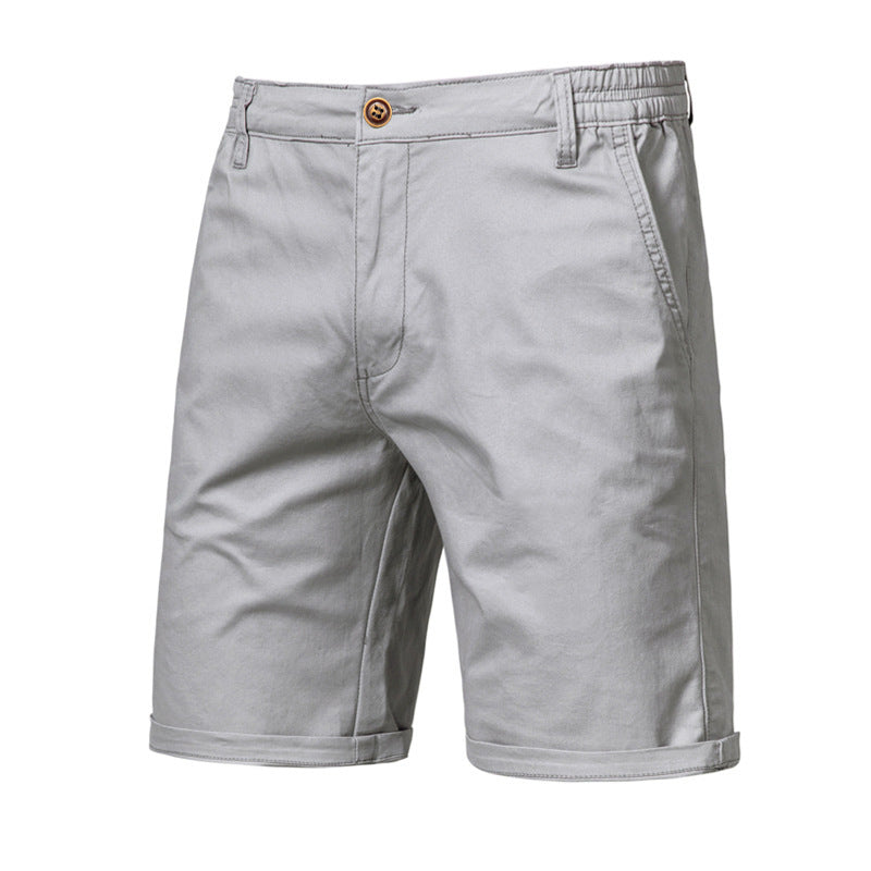 Men's Cotton Slim-Fit Cropped Trousers | Straight Leg Waist 30-38"