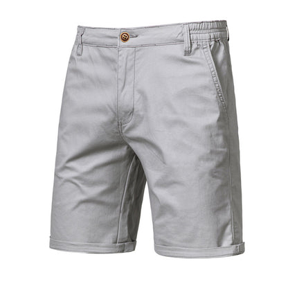 Men's Cotton Slim-Fit Cropped Trousers | Straight Leg Waist 30-38"