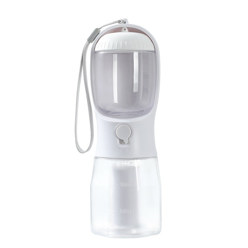 3-in-1 Portable Pet Travel Bottle | Water, Food & Waste Bag Dispenser