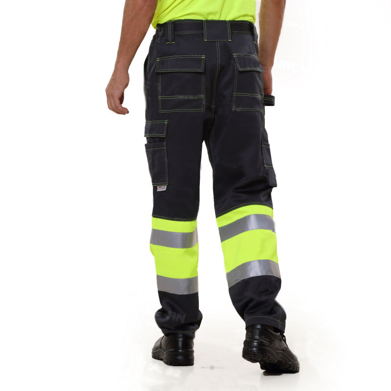 Men's Hi-Vis Reflective Safety Trousers | Fluorescent Workwear Pants