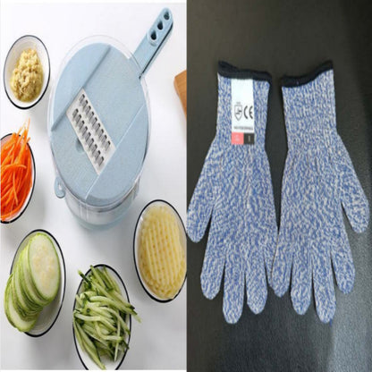 8-in-1 Mandoline Slicer Set — Multi-Blade Vegetable Slicer, Grater & Cutter with Container