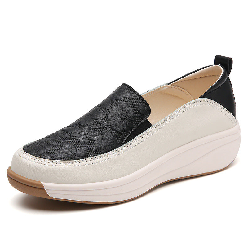 Women's Slip-On Thick Sole Shoes | Synthetic Leather | EU 35-43