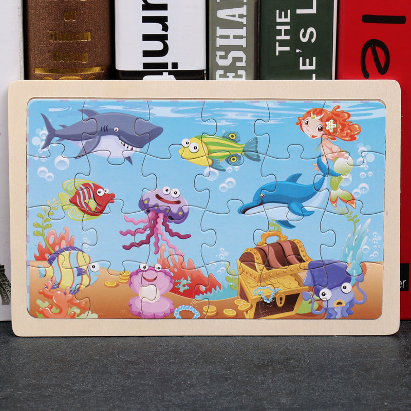 Children's Wooden Jigsaw Puzzle 21 Designs Ages 3+ - JParker Collections