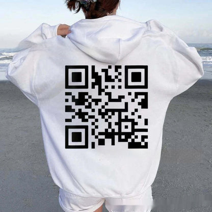 F K You QR Code Hoodie – Oversized Unisex Fleece-Lined | 10 Colours | Sizes XS–5XL