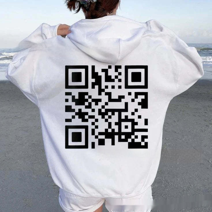 F K You QR Code Hoodie – Oversized Unisex Fleece-Lined | 10 Colours | Sizes XS–5XL