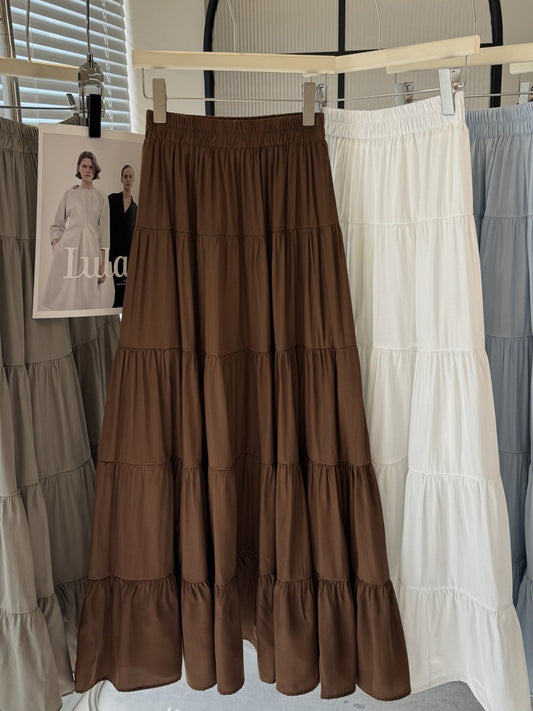 Women's High Waist A-Line Midi Skirt