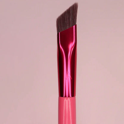 Precision Eyebrow Brush – Nylon Hair, Aluminium Handle, 3 Colours