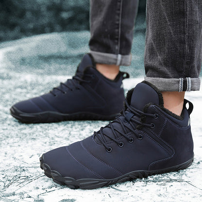 Plush-Lined Warm Cotton Boots | Unisex Slip-On Winter