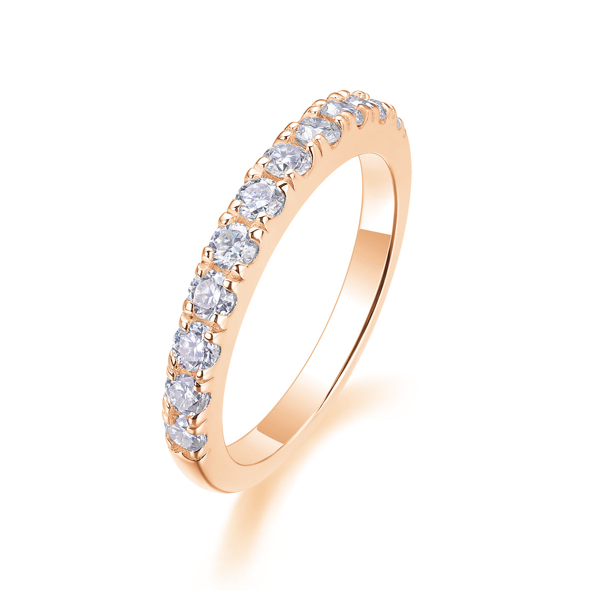 Moissanite 925 Sterling Silver Ring | Gold, Platinum & Rose Gold | GRA Certified