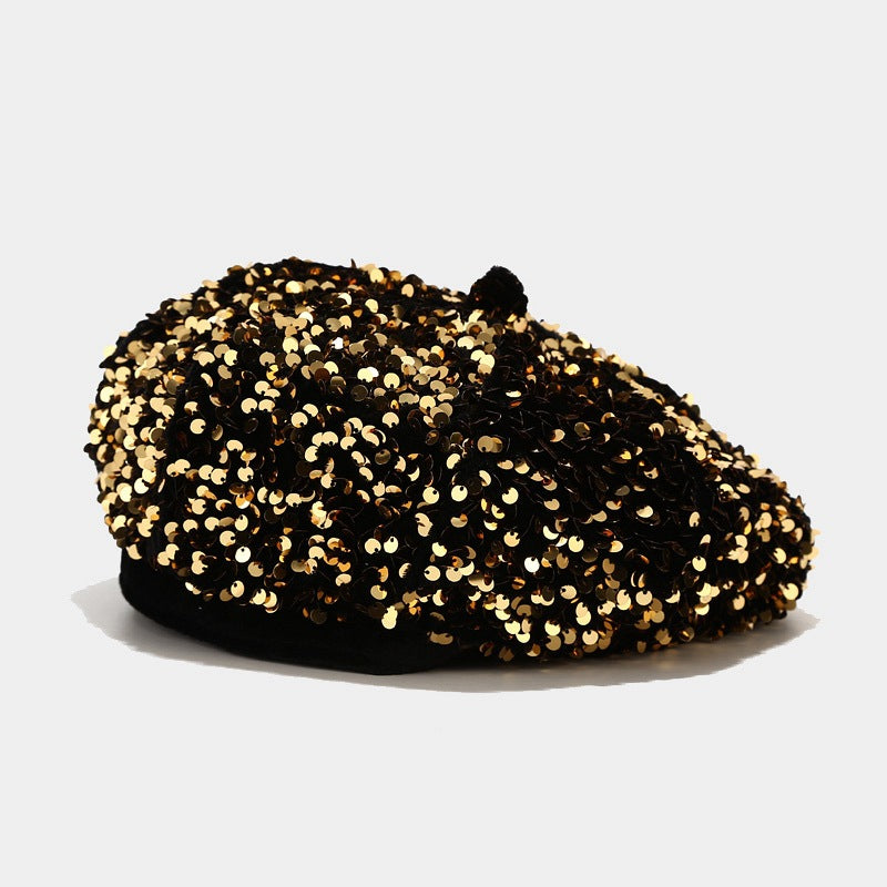 Women's Sequined Pumpkin Hat | Flat-Top Novelty Cap – 7 Colours