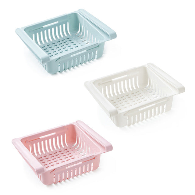 Stretchable Fridge Storage Basket Organiser