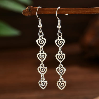 Retro Spiral Coil Earrings | Geometric Alloy Statement Earrings