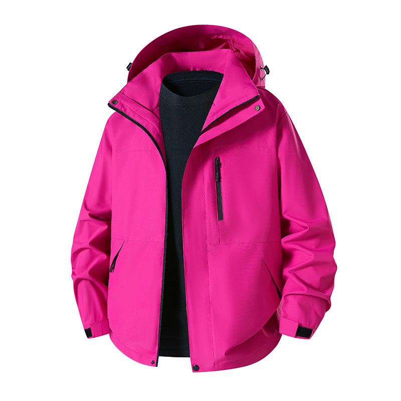 Unisex Waterproof Windproof Hooded Shell Jacket – 12 Colours