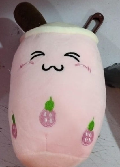 Boba Tea Plush Pillow Cushion - Soft Bubble Tea Stuffed Toy