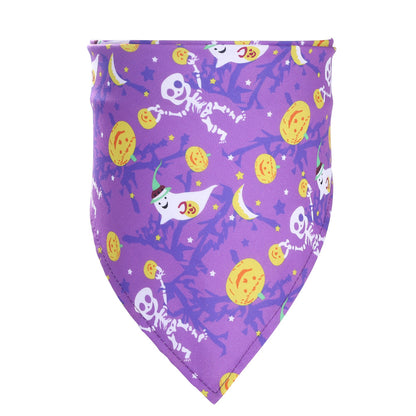 Halloween Pet Bandana – Spooky Dog & Cat Triangular Scarf | 7 Designs