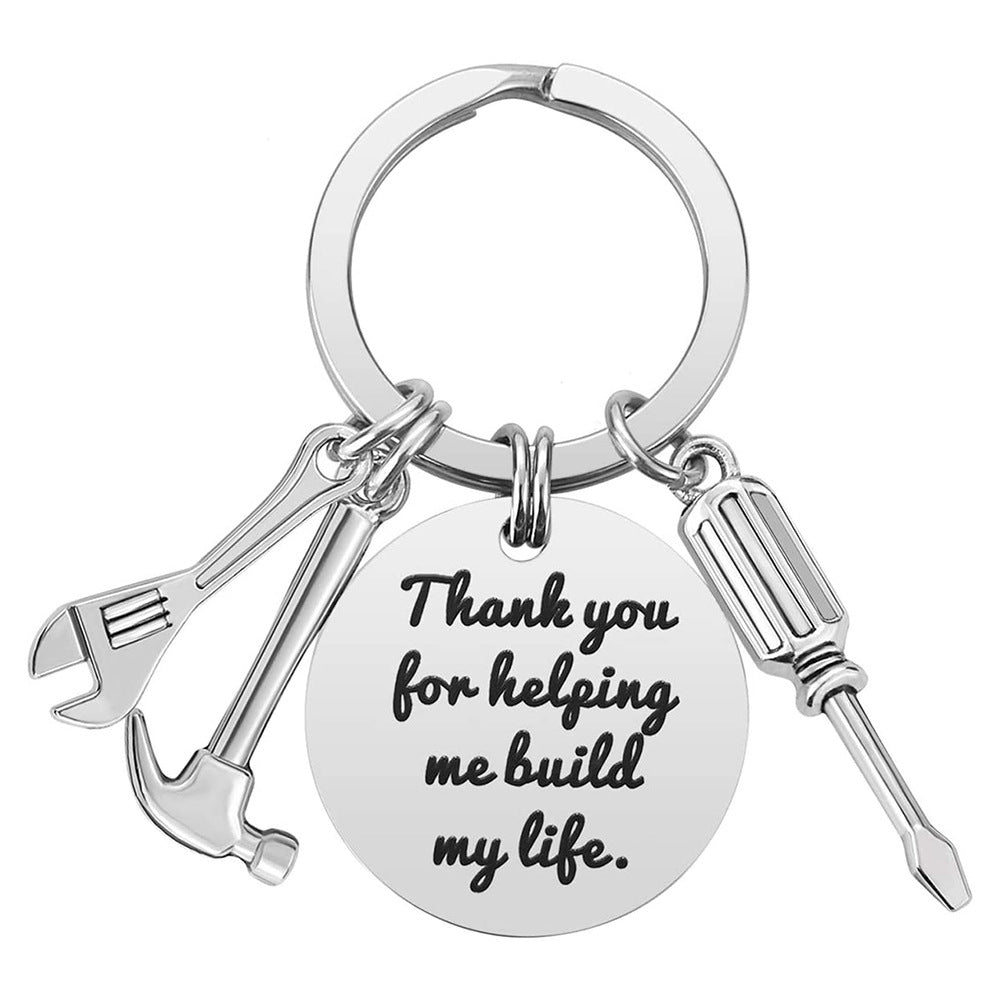 Personalised Message Metal Keyring | Dad, Papa, Grandpa