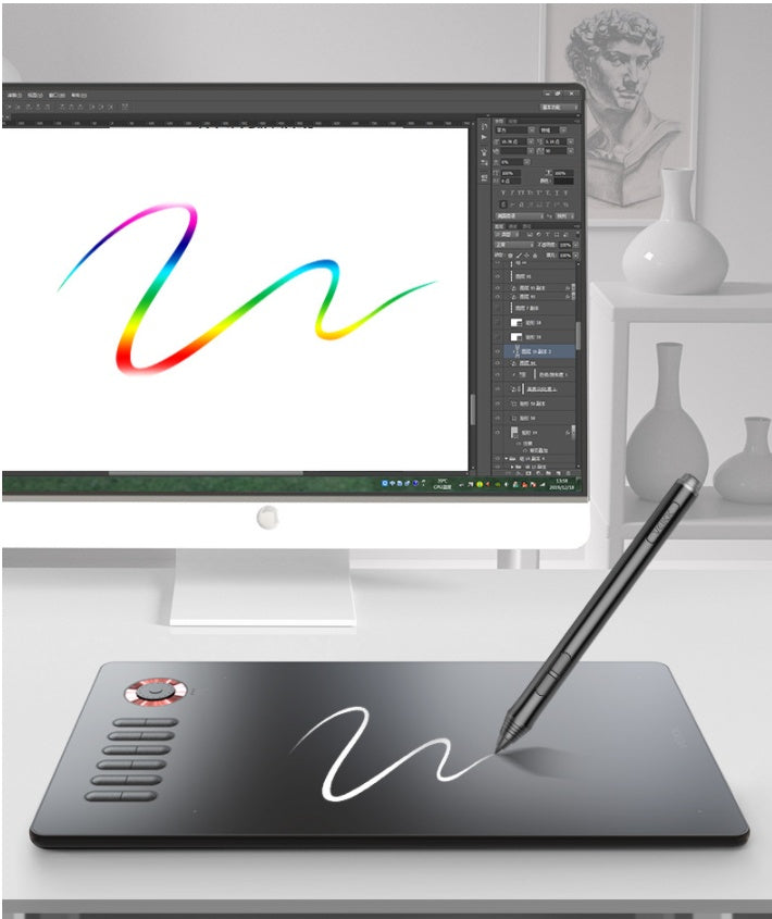 10x6 Inch Graphics Drawing Tablet with 8192 Pressure Levels