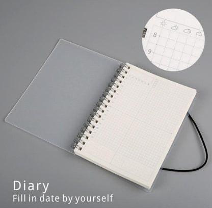 Clear Cover Spiral Notebook | 100gsm Cream Paper | A5 & A6 | 6 Styles