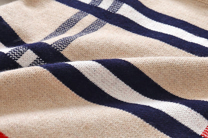 Boys' Plaid Jacquard Knit Sweater | Smart Kids Knitwear