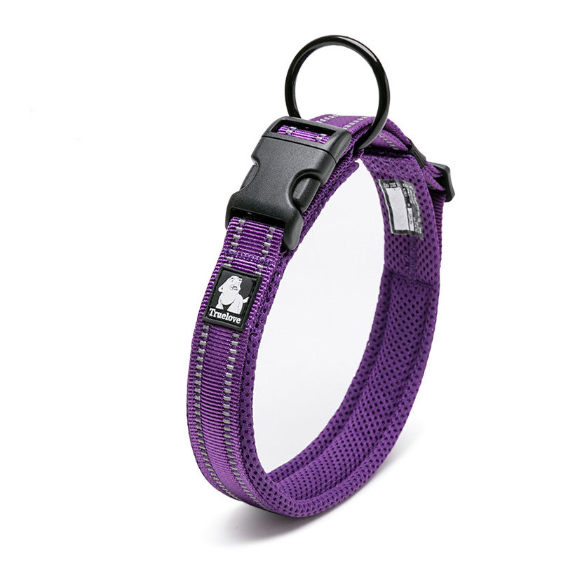 3M Reflective Padded Dog Collar – Soft Mesh Lining | 11 Colours | Sizes XXS–3XL