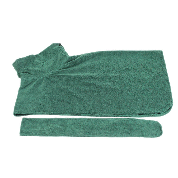 Microfibre Dog Bathrobe | Super Absorbent Quick-Dry Coat with Hook & Loop