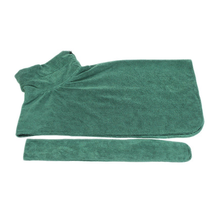 Microfibre Dog Bathrobe | Super Absorbent Quick-Dry Coat with Hook & Loop