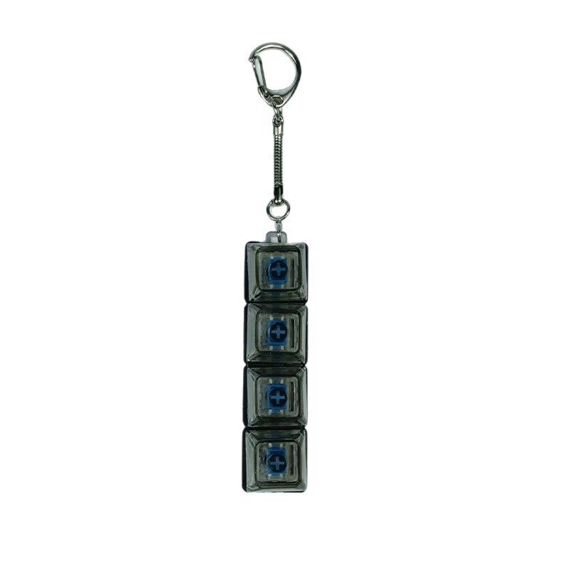 Mini 4-Key Mechanical Keyboard Fidget Clicker Keychain