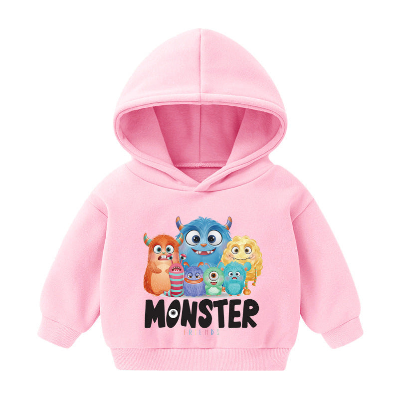Kids Hooded Fleece Pullover Sweater – Unisex Long-Sleeve Top